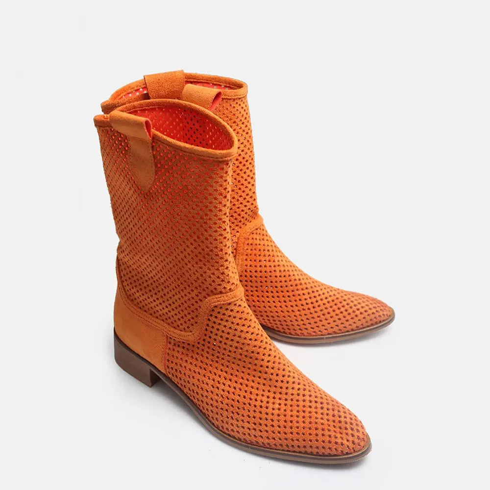 Orange Summer Cowboy Boots RA-8010