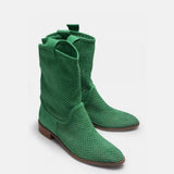 Green Summer Cowboy Boots RA-8010