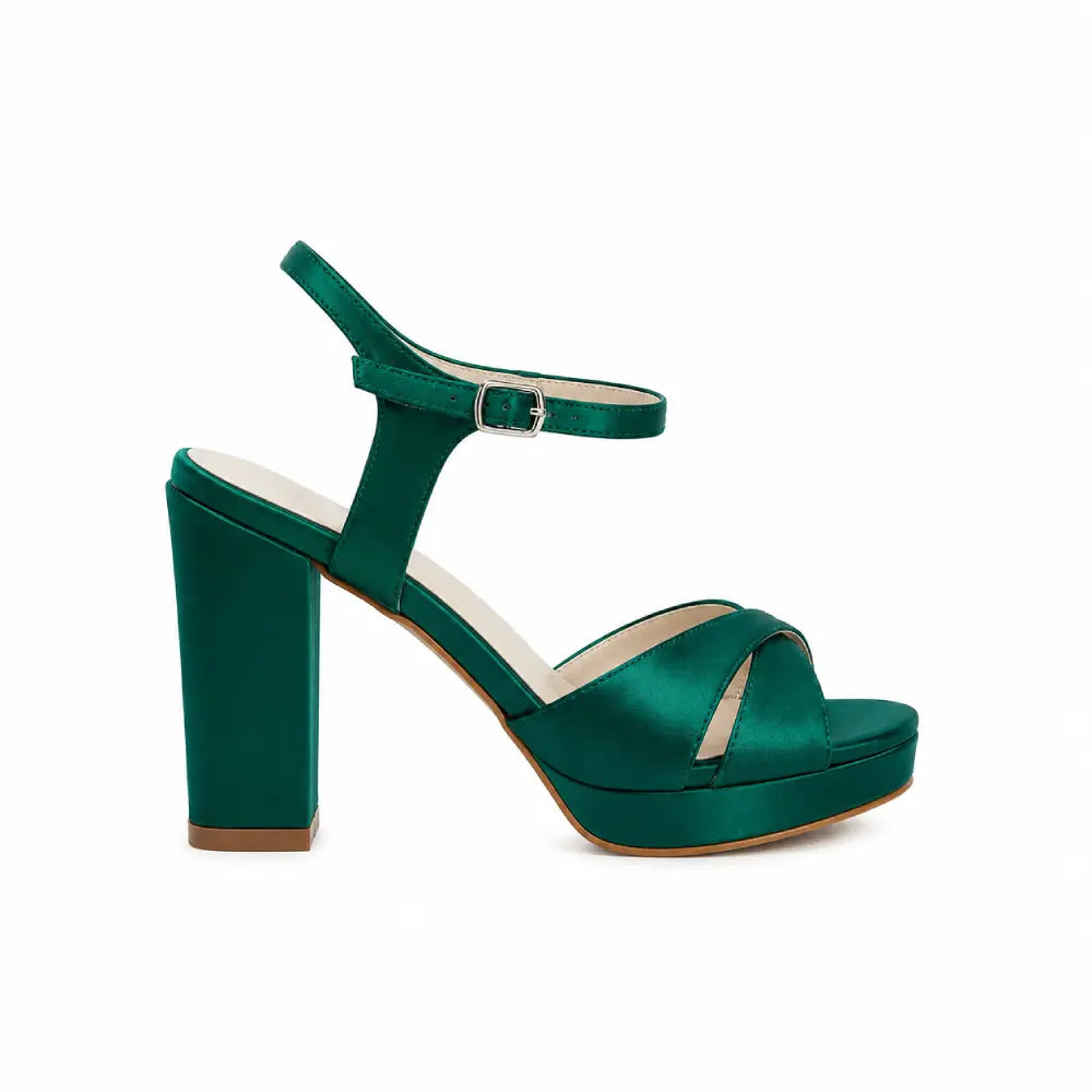 Yeşil Platform Abiye Sandalet RA-063